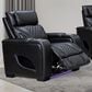 Titanic Furniture All Star Power Recliner with Power Headrest in Black, , large