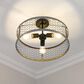Golden Lighting Bailey 3-Light Semi-Flush in Matte Black, , large