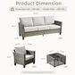 HOMLUX 4-Piece Outdoor Sofa Set in Grey, , large