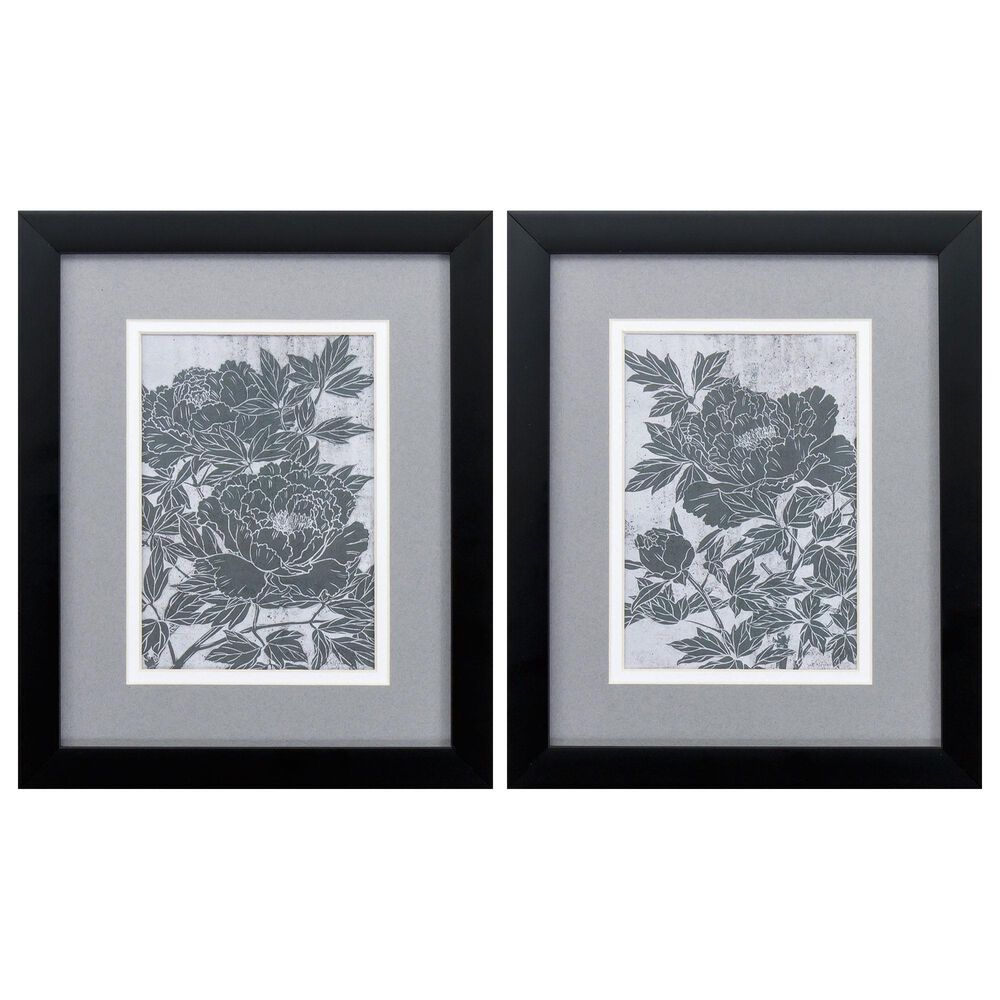 Propac "Blooming Peony" Wall Art in Gray (Set of 2), , large