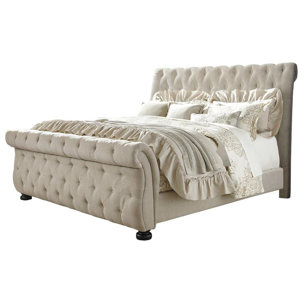 Signature Design by Ashley Willenburg King Upholstered Bed in Linen, , large