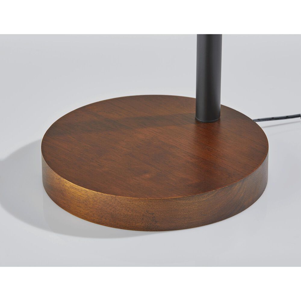 Adesso LED Floor Lamp in Black and Walnut, , large