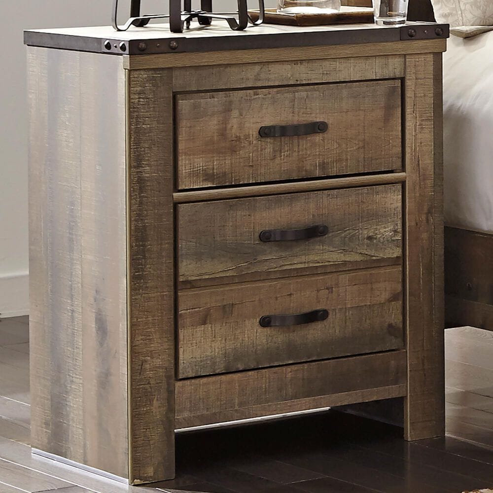 Ashley Trinell 2-Drawer Nightstand in Brown, , large