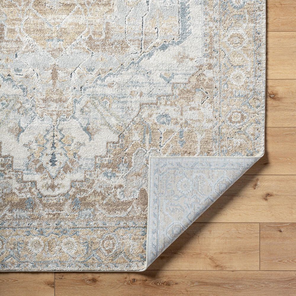 Surya Avellino AVL-2318 2&#39; x 2&#39;11&quot; Light Beige, Light Gray, Tan, Gray, Deep Teal and Light Olive Area Rug, , large