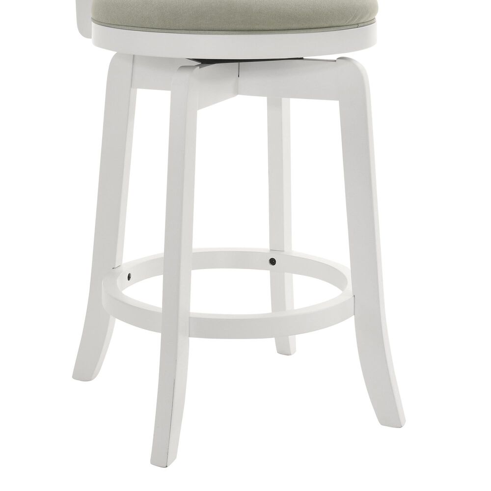 Armen Living Blair 30" Swivel Bar Stool in Matte White, , large