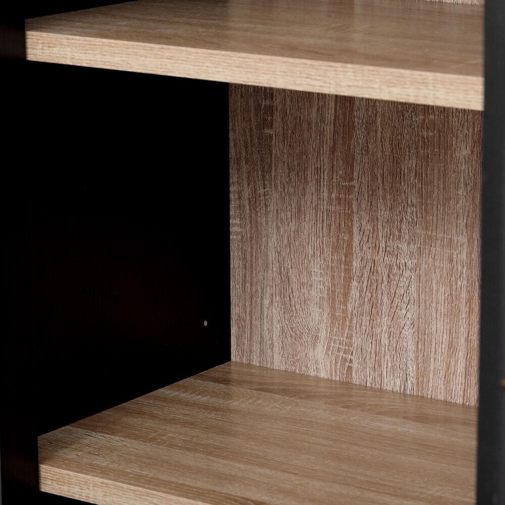 HOMLUX 71" Arched Kitchen Pantry Cabinet in Black, , large