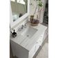 James Martin Vanities Palisades 36" Single Bathroom Vanity in Bright White with 3 cm Arctic Fall Solid Surface Top and Rectangular Sink, , large