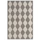 Nourison Positano Geometric Charcoal 4" x 6" Indoor/Outdoor Area Rug, , large