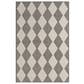 Nourison Positano Geometric Charcoal 4" x 6" Indoor/Outdoor Area Rug, , large
