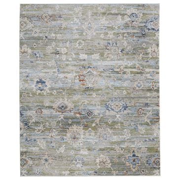Feizy Melrose 6"7" x 9"6" Green and Ivory Area Rug, , large