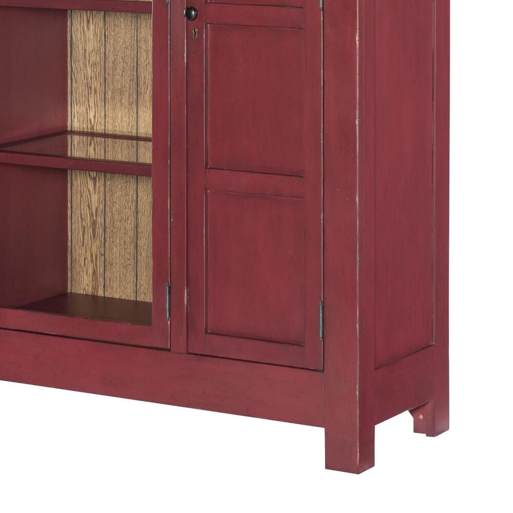 Legacy Classic Furn Direct Shp Vintage Market Curio Cabinet in Barnwood Oak and Spiced Apple, , large