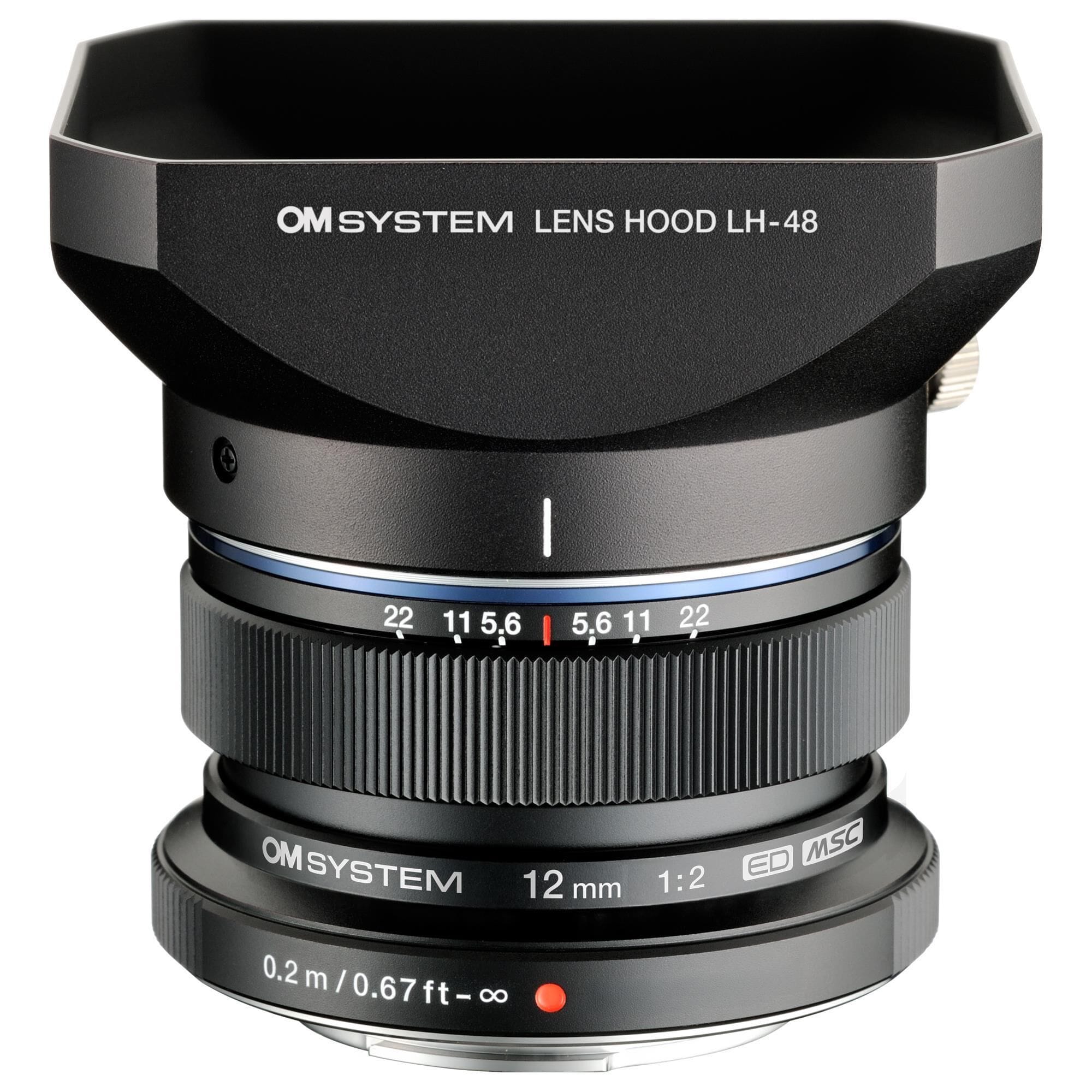 OM- System M.Zuiko Digital ED 12mm f/2.0 Lens in Black