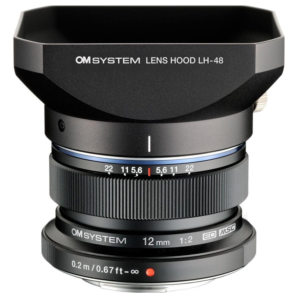 OM- System M.Zuiko Digital ED 12mm f/2.0 Lens in Black, , large