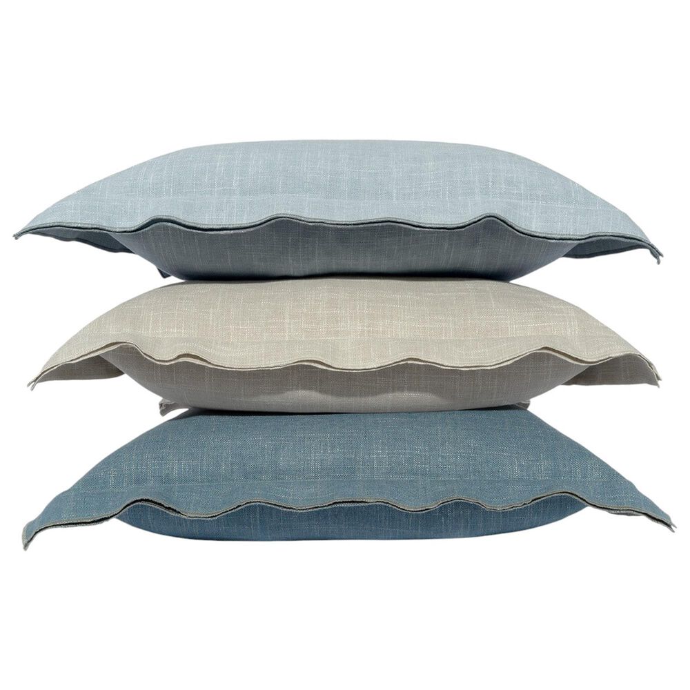 D.V. KAP Home Lena Flange 24" Square Throw Pillow in Lapis, , large