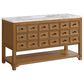 James Martin Malibu 60" Single Bathroom Vanity in Amber Birch with 3 cm Carrara White Marble Top and Rectangular Sink, , large