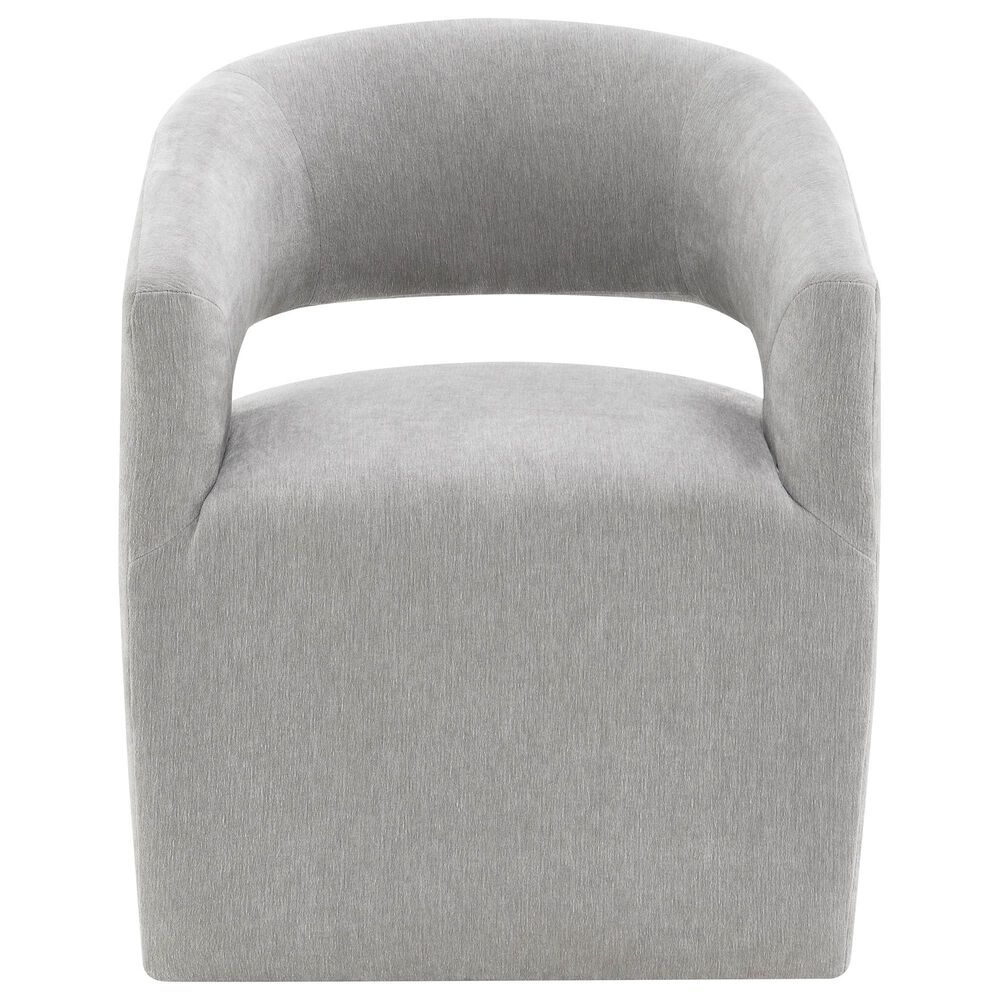 Furniture of America Rivena Modern Arm Chair with Casters in Light Gray, , large