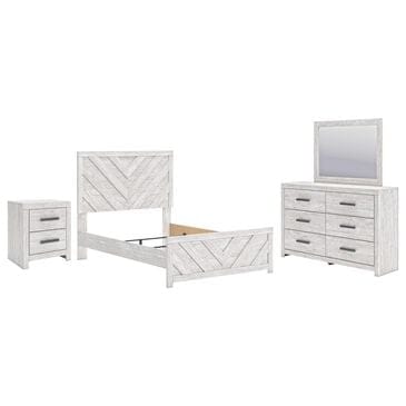 Ashley Cayboni 4 Piece Full Bedroom Set in Whitewash Paint, , large