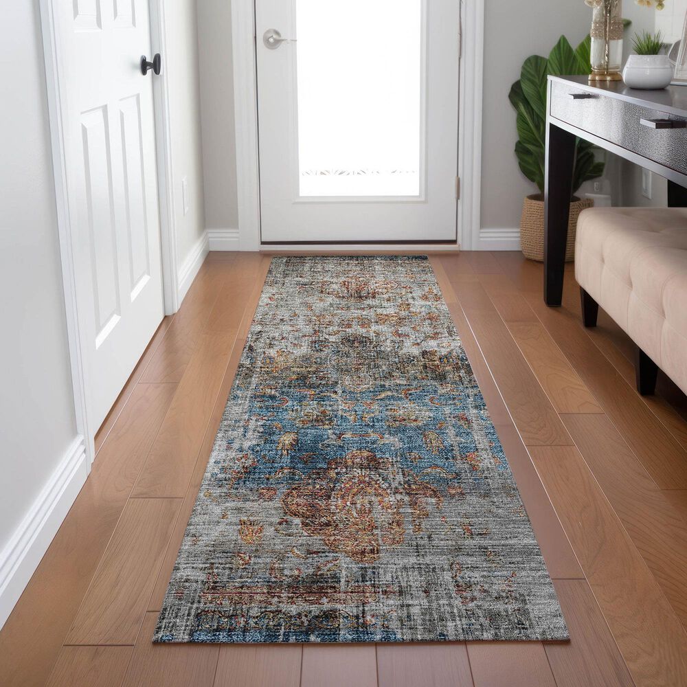 Dalyn Rug Company Karaj KJ2 2&#39;3&quot; x 7&#39;6&quot; Copper Indoor/Outdoor Runner, , large