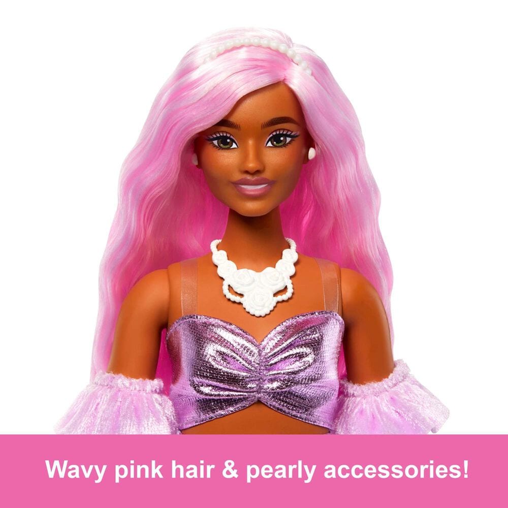 Barbie Deluxe Style Doll with Dress and Velvet Gloves in Pink, , large