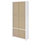 Coaster Hawthorne 4-Shelf Glass Door Tall Cabinet in White, , large