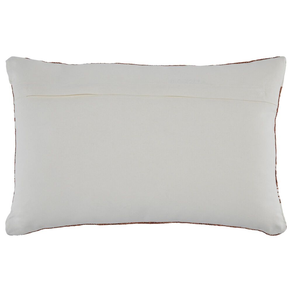 Ashley Ackford 14&quot; x 22&quot; Lumbar Throw Pillow in White and Rust, , large