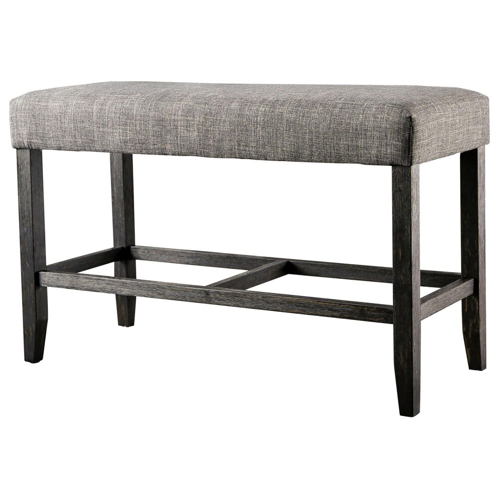 Furniture of America Pittman Counter Height Bench in Gray, , large