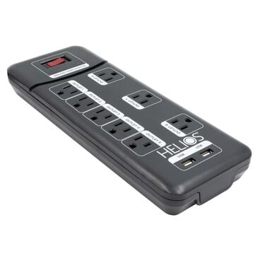 MetraAV Helios 8 Outlet Surge Protected Power Strip with 2 USB Ports, , large