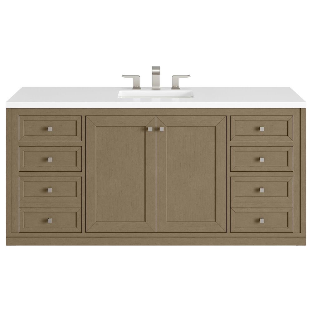 James Martin Vanities Chicago 60" Double Bathroom Vanity Cabinet in Walnut Whisper, , large