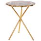 Safavieh Celeste Faux Agate Side Table in Maroon and Gold, , large