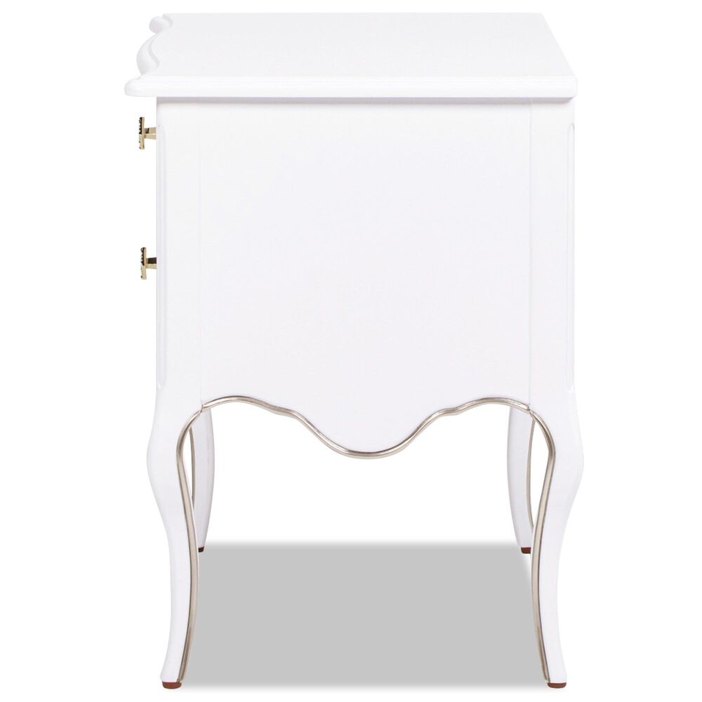 Jennifer Taylor Home Court Side Table in Soft White and Gold, , large