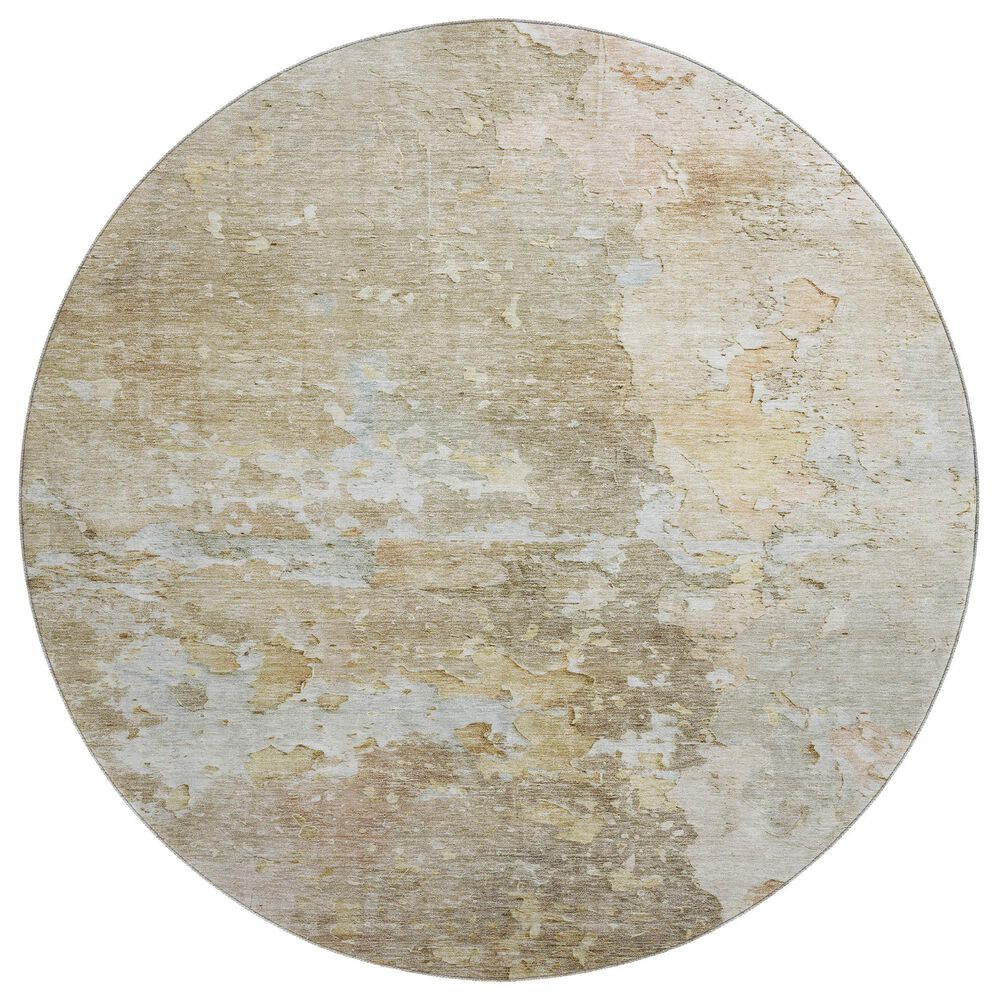 Dalyn Rug Company Ravenna RN3 8" Round Khaki Area Rug, , large