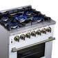 Forno Massimo 30" Freestanding Dual Fuel Range in White, , large