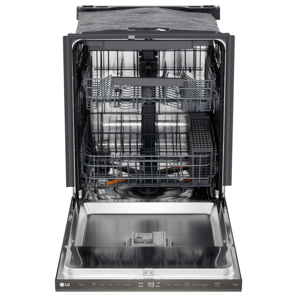 LG 24" Built-In Pocket Handle Dishwasher with SteamAssist in Black Stainless Steel, , large