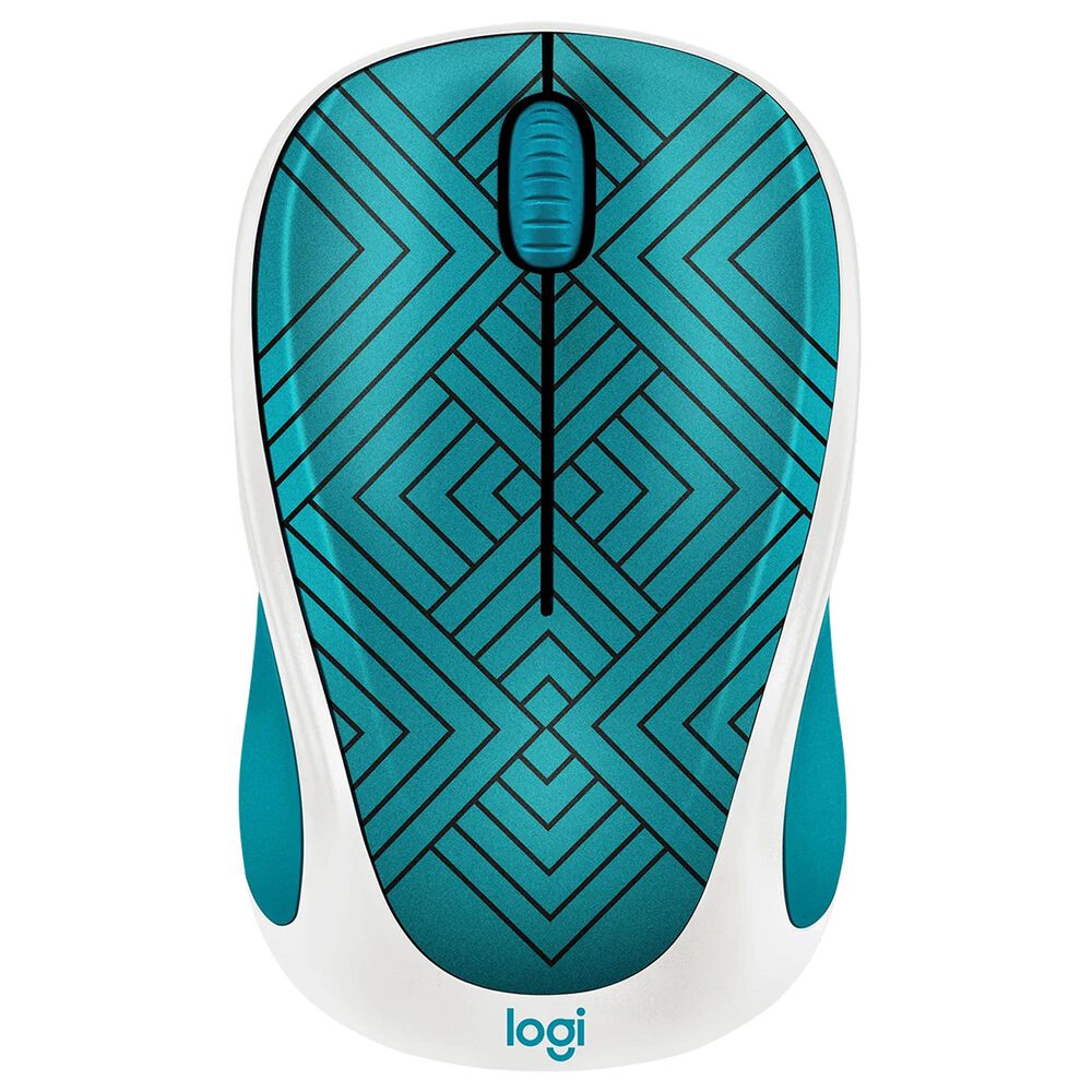 Logitech Design Collection Wireless Mouse in Teal Maze, , large