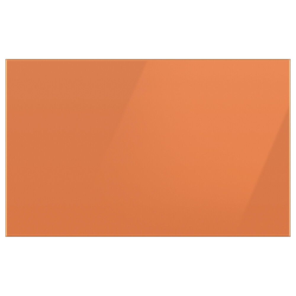 Samsung Bespoke 4-Door French Door Refrigerator Bottom Panel in Clementine Glass, , large