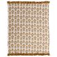 Creative Coop Cozy 60"x 50" Cotton Slub Printed Throw with Velvet Ruffle in Multicolor, , large