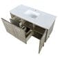 Lexora Home Lancy 48" Single Bathroom Vanity in Rustic Acacia with 2 cm White Cultured Marble Top and Rectangular Sink, , large