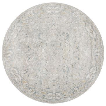 Surya Brunswick 7"10" Round Light Beige, Taupe, Dusty Sage, Medium Gray and Deep Teal Area Rug, , large