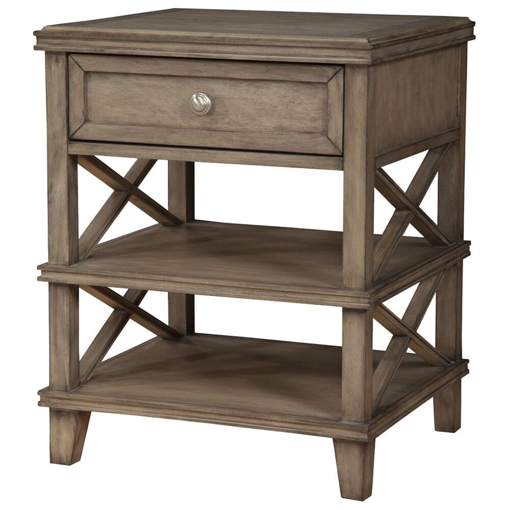 Alpine Furniture Potter 1 Drawer Nightstand in French Truffle, , large