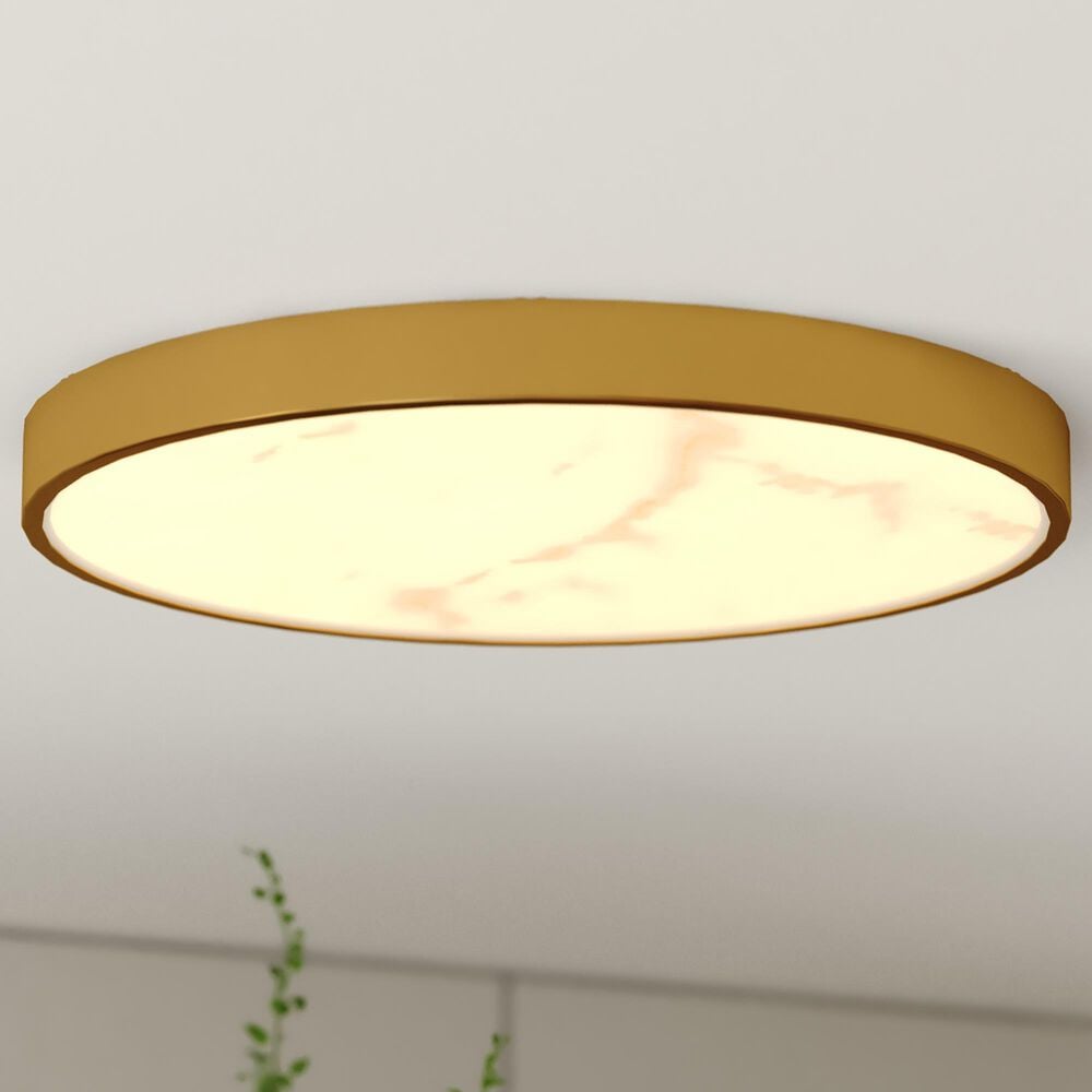 Vaxcel Aurelia 12" 1-Light Flush Mount in Brushed Brass, , large