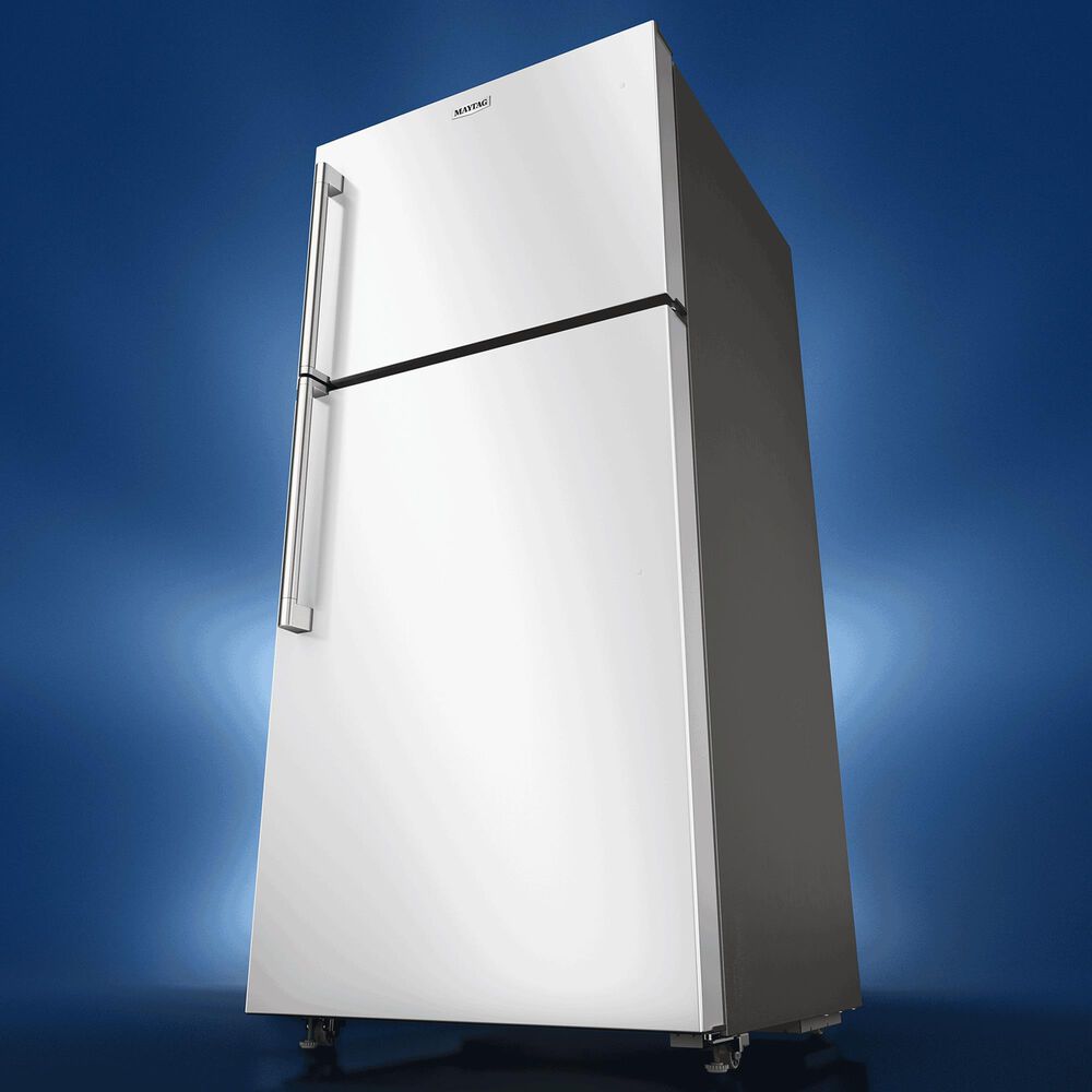 Maytag 19 Cu. Ft. Top Freezer Refrigerator with Garage Mode in White, , large