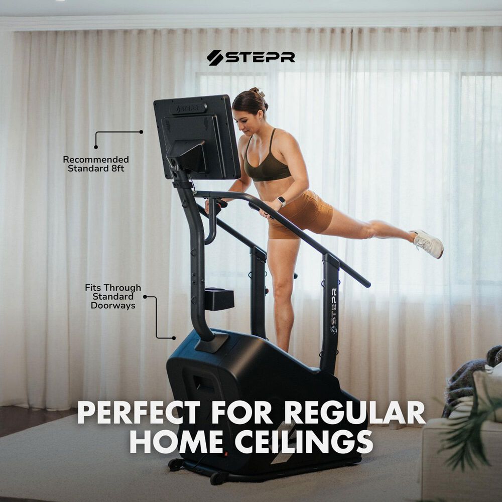 STEPR Plus Stair Climber with 27&quot; HD Touchscreen Console in Black, , large