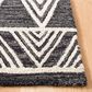 Safavieh Micro-Loop MLP155H 2"3" x 7" Charcoal and Ivory Runner, , large