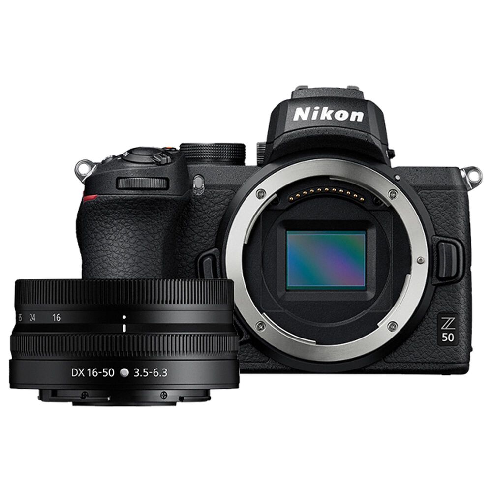 Nikon Z 50 Mirrorless Digital Camera and 16-50mm f/3.5-6.3 VR Lens in Black, , large