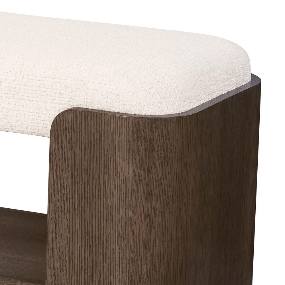 Century Furniture Carino Upholstered Bench in Cocoa, , large