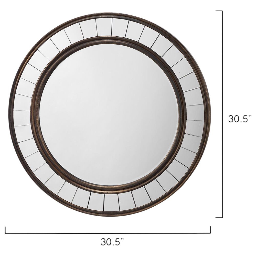 Splendor Living Coltrane Wood Mirror in Antique Bronze, , large