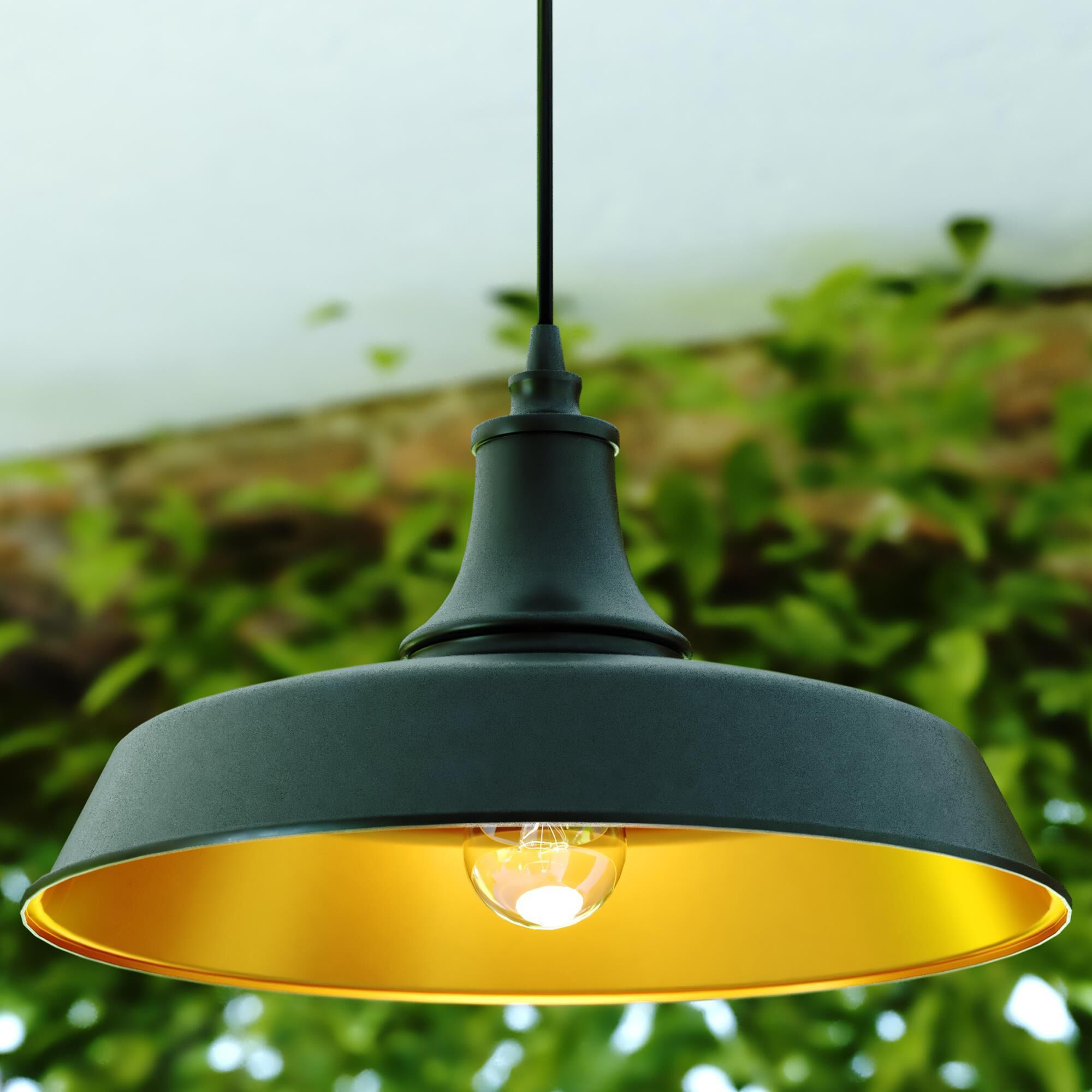 Vaxcel Dorado 1-Light Outdoor Pendant in Dark Bronze