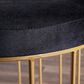 Lumisource Canary 2-Piece Nesting Ottoman Set in Black Velvet and Gold, , large