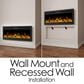 Timberlake Hastings Home 50" Electric Wall Fireplace in Black, , large