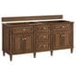 James Martin Vanities Lorelai 72"Double Vanity in Mid-Century Walnut with 3 cm Victorian Silver Quartz Top, , large